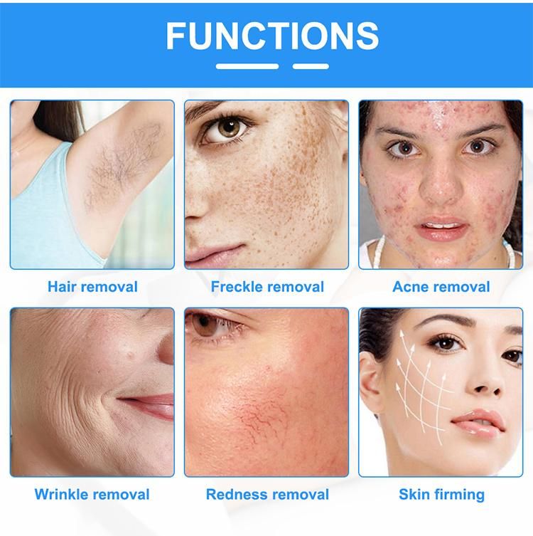 Huge Discount 6 Working Modes 3 Wavelengths Skin Rejuvenation Acne Freckle Redness Removal and Permanent Hair Removal Beauty Salon Equipment