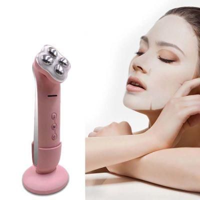 Facial Beauty Instrument Firming Face EMS Massage Skin Care Products RF Device with 5 LED Light Therapy
