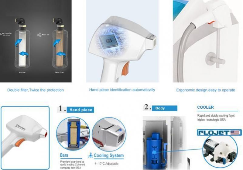 M-Triple Wavelengths Salon Diode Laser Permanent Hair Removal Equipment