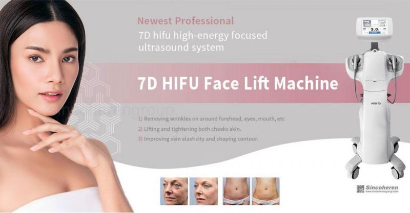 Anti Wrinkle Removal Wrinkle Removal Double Chin Reduce Machine Hifu 7D Beauty Salon Equipment