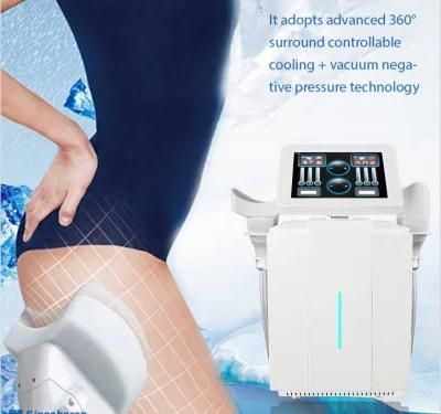 Cryotherapy Cooling Device 360 Diamond Ice Cryotherapy Fat Reduction Machine with 2 Handles 6 Probes