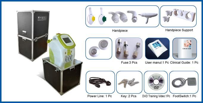 E-Light IPL RF ND YAG Laser Multifunction Machine for Wrinkle Removal Acne Therapy