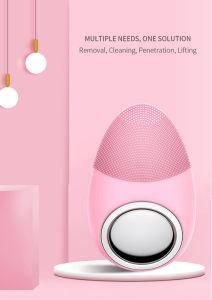Wholesale Mini Portable Waterproof Handheld Electric Cleanser Rechargeable Facial Silicone Cleansing Exfoliator Vibrating Brush