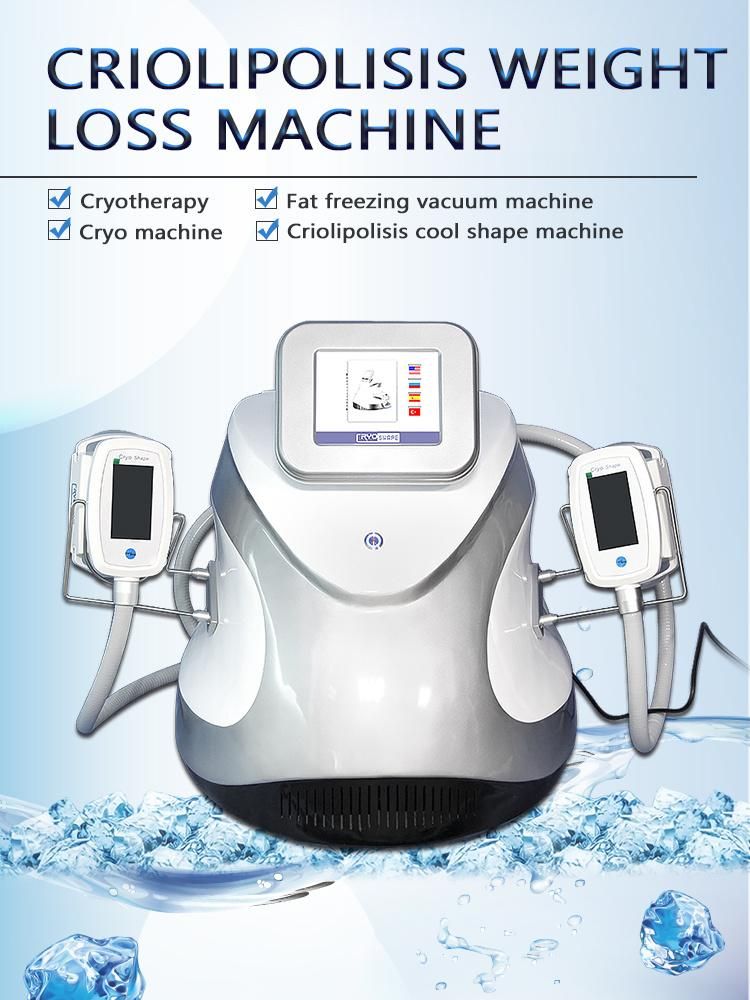 Dual Cooling System Cryolipolysis Fat Freezing Slimming Machine