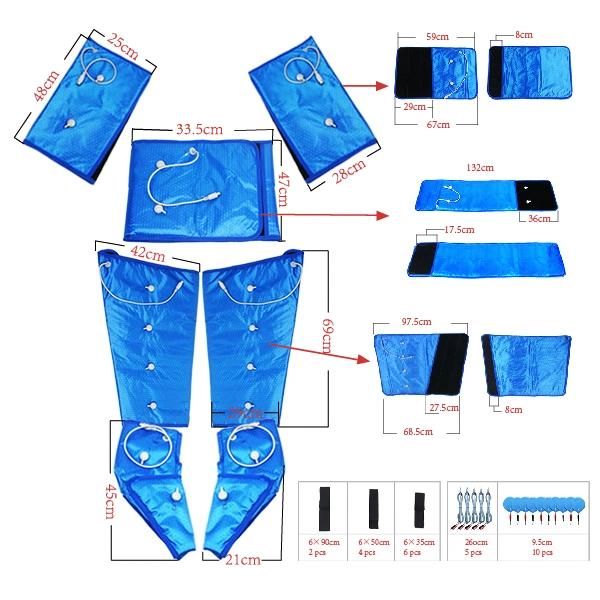 Professional 20 Chambers Presotherapy Machine Infrared Lymph Drainage 3 in 1 (Stand Type)