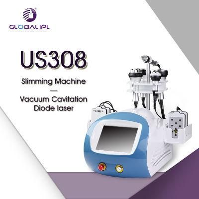 Professional 6 in 1 Ultrasonic Cavitation Vacuum Beauty Machine for Body Contouring