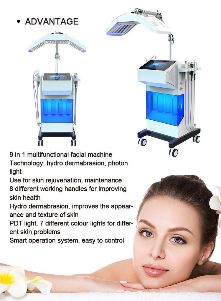Hydro Oxygen Facial Beauty Skin Hydration Machine 8 in 1
