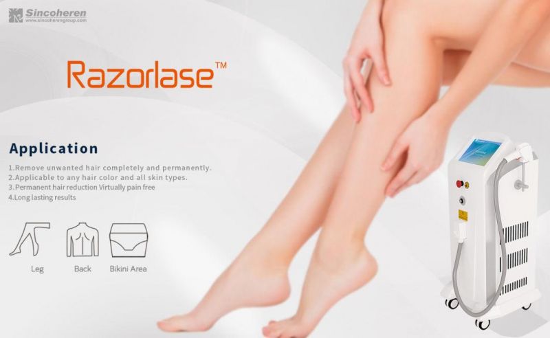 Best Painless High Technology Razorlase 808 Soprano Diode Laser Hair Removal Machine with Big Spot Size