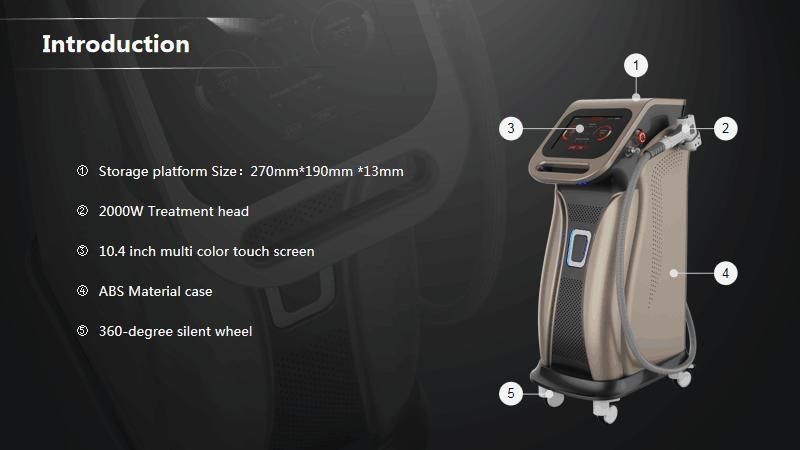 Long Pulse Laser 755 Diode 808nm1064nm Hair Removal