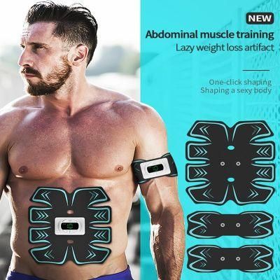 Amazon Popular EMS Technology Home Weight Loss Fitness USB Rechargeable 8PCS Muscle Stimulator Massager Paste
