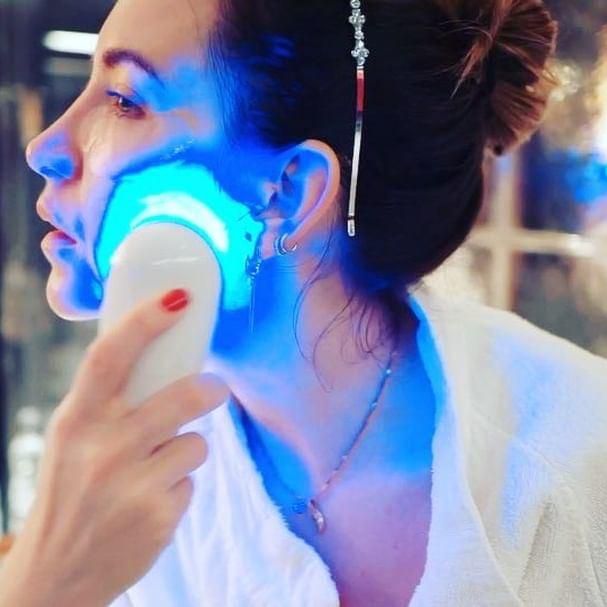 Aduro Rechargeable Red and Blue LED Therapy Handheld for Skin Cleaning, Wrinkle, Acne