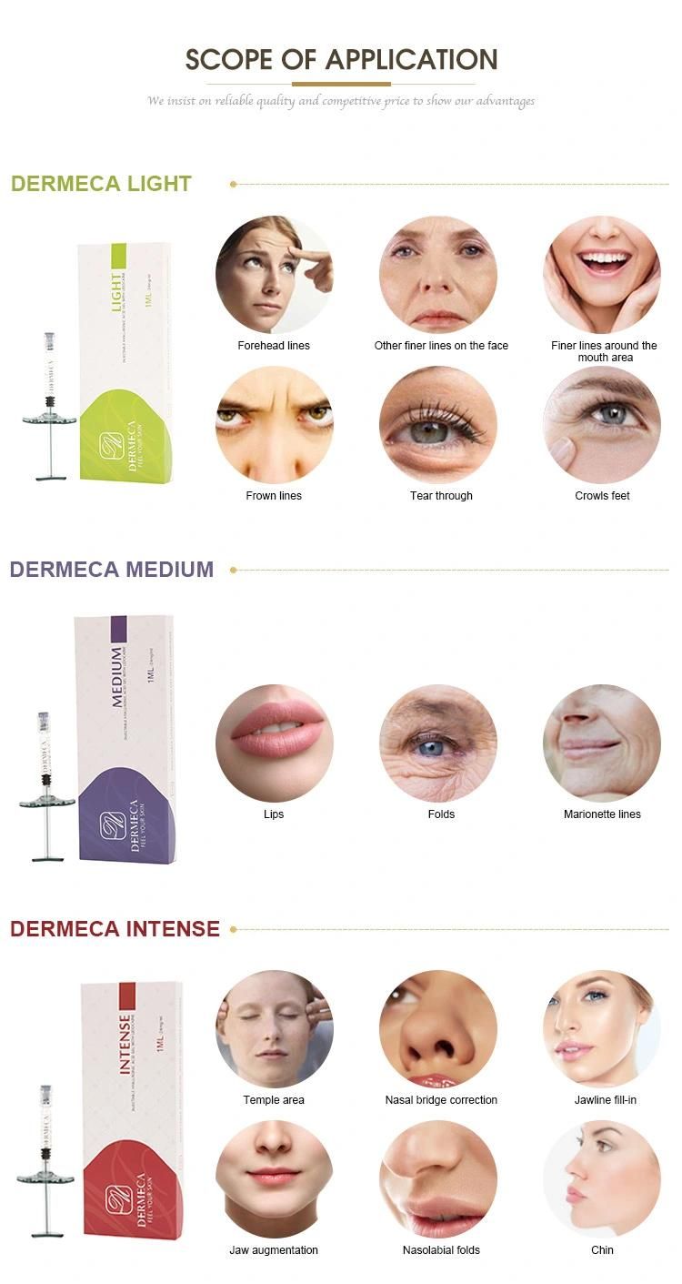 Dermeca Deep 2ml Dermal Filler Hyaluronic Acid for Skin Filler