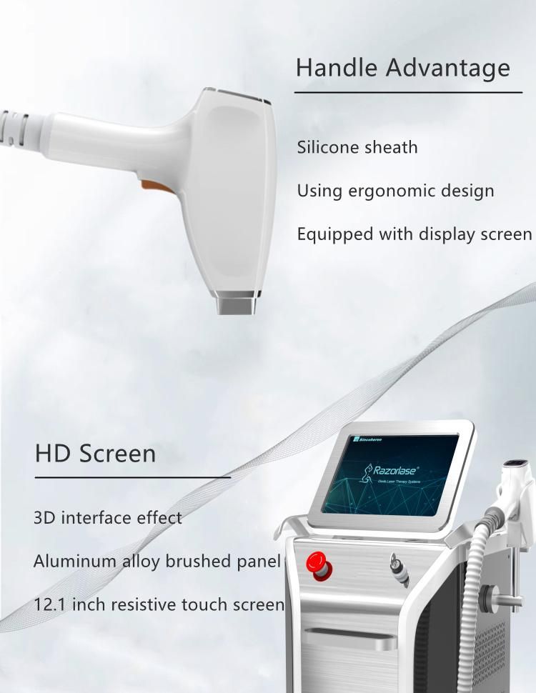 Professional Hair Removal Diode Portable 3 Wavelength 755 1064 808cm Diode Hair Removal Machine