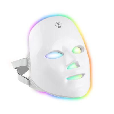 660nm 850nm Facial Masks Anti-Aging Red LED Face Therapy Near Infrared Mascara PDT 7 Color Photon LED Light Therapy Lamp