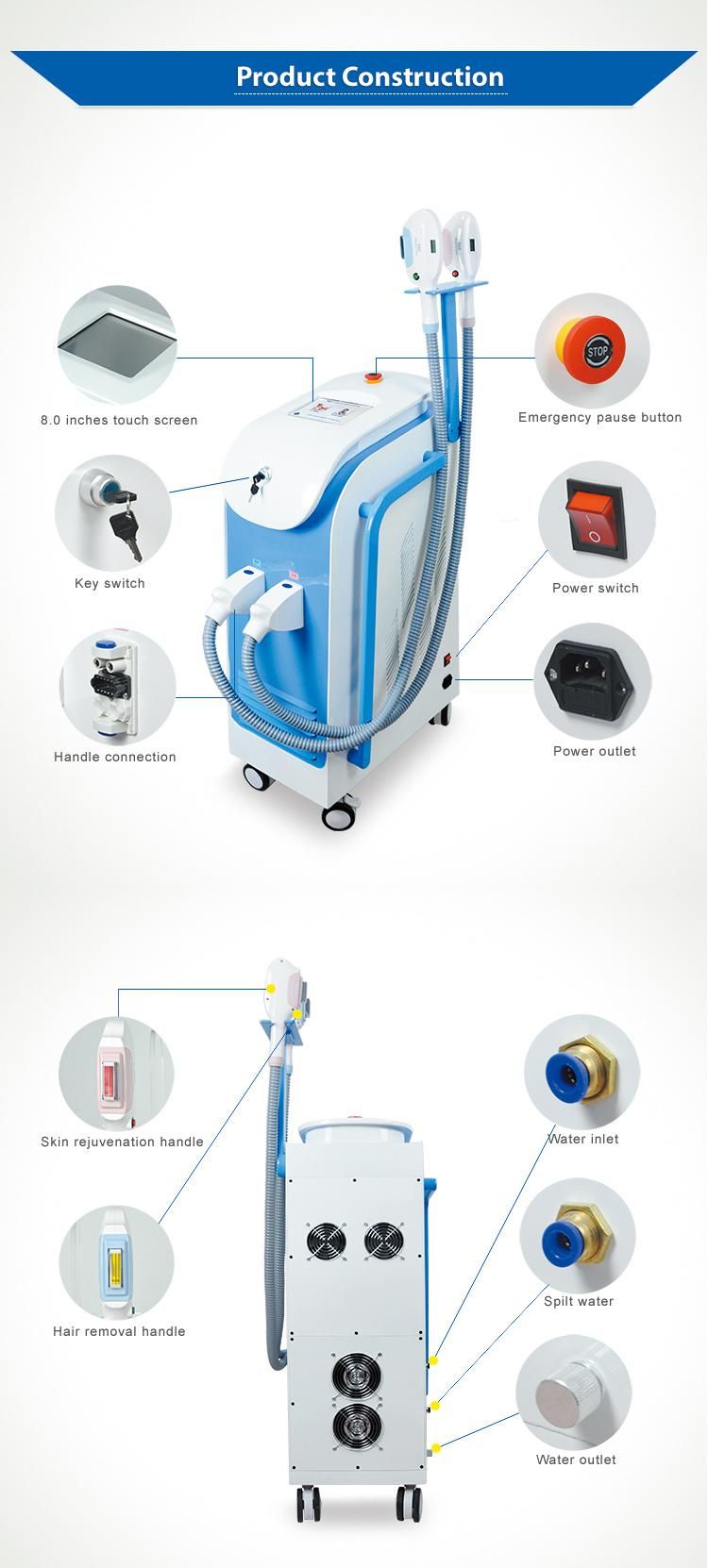 Double Sapphire IPL Shr Hair Removal Machine with Elight System