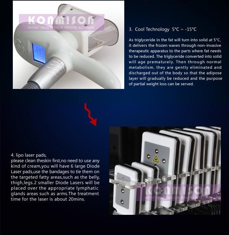 Body Fat Freezing Cavitation RF Slimming Cryo Lipo Machine