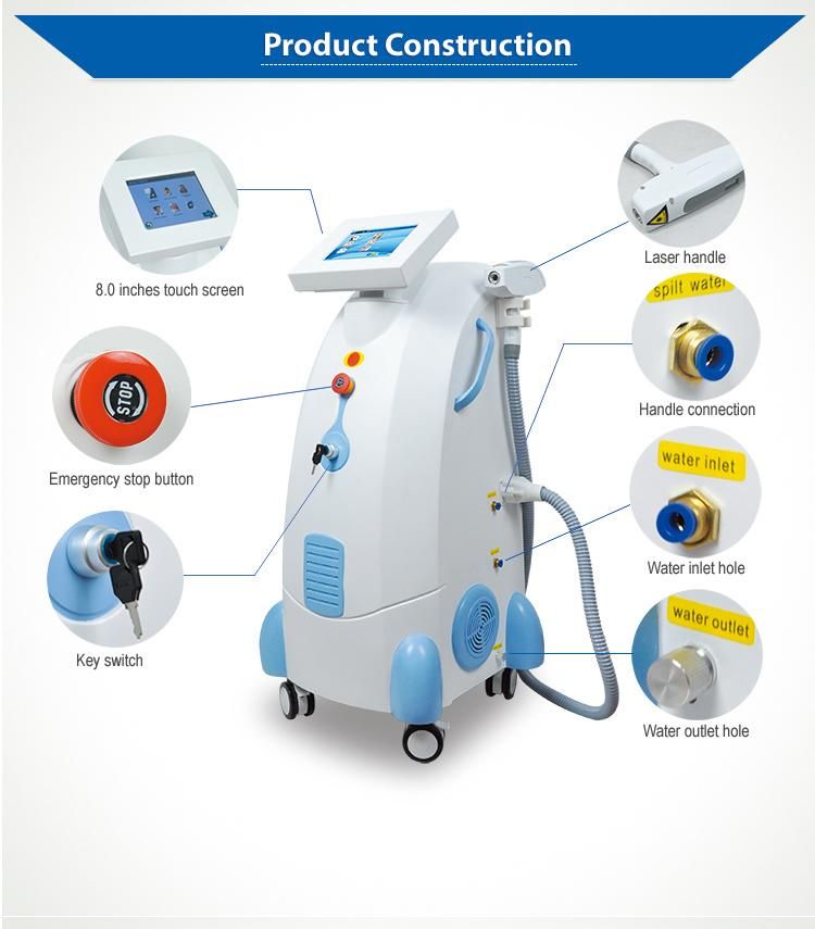 Vertical Q Switch Remove Tattoo ND YAG Laser Tattoo Removal Machine with Medical