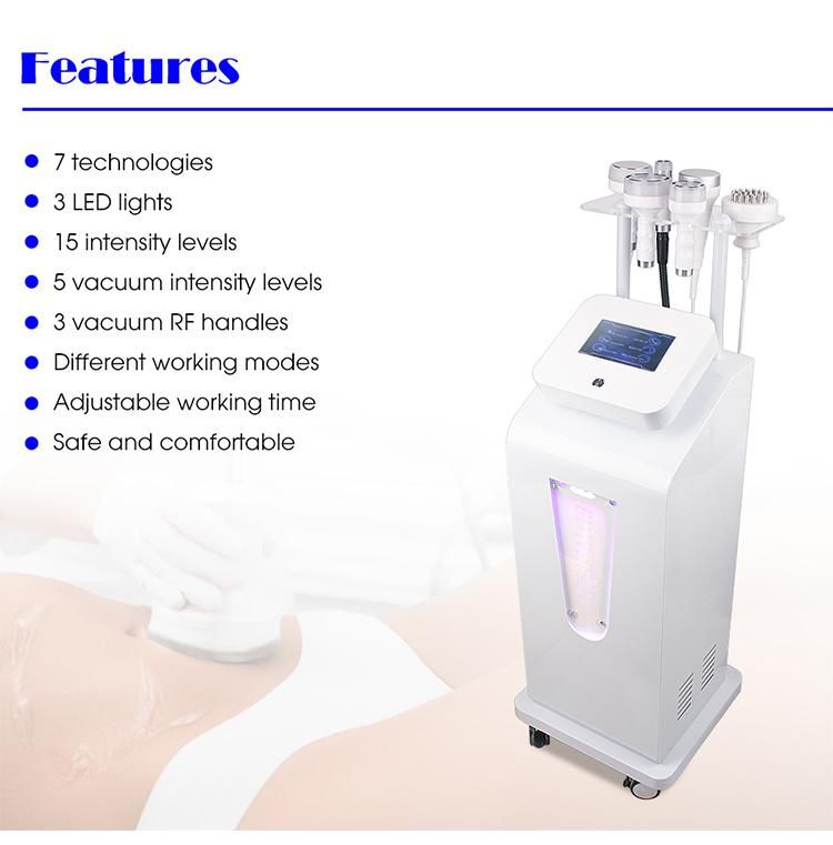 6 in 1 Ultrasonic 5D RF Cavitation Machine 80K Radio Frequency Body Slimming Lipo Shaping Machine