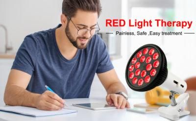 Rlttime Portable 54W No Emf Light Therapy Lamp with Socket 660nm 850nm Dual Chip LED Infrared Red Light Therapy Device for Face and Body