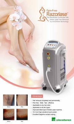 Sincoheren808nm Diode Laser Dark Skin Painless Hair Removal Beauty Salon Machine