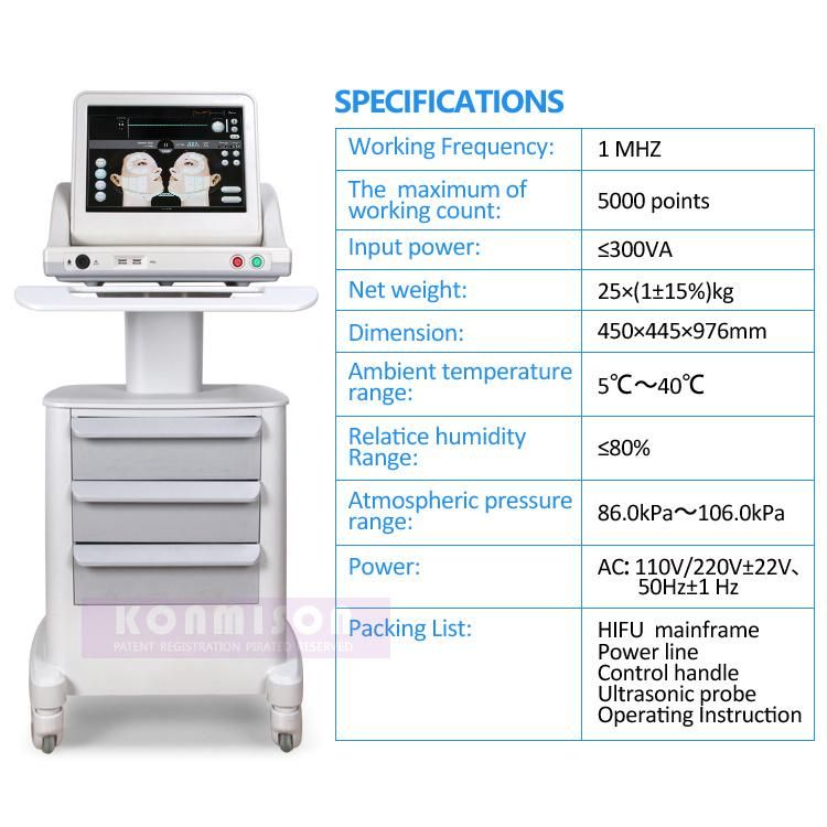 Professional Beauty Salon Use Body Slimming Skin Tightening Hi Fu Machine