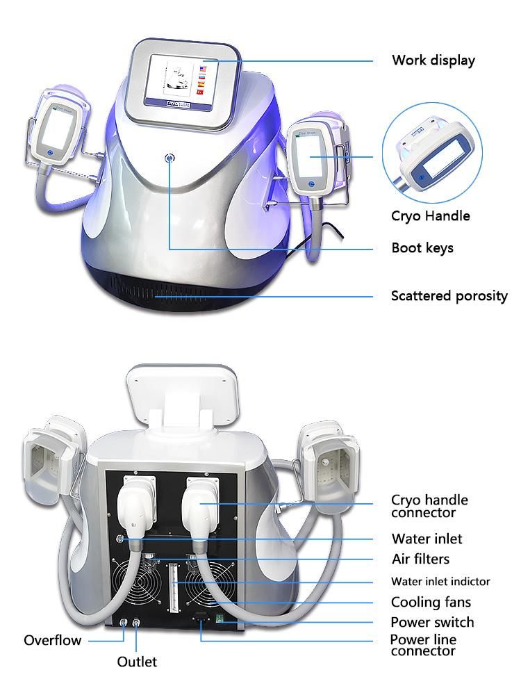 Dual Cooling System Cryolipolysis Fat Freezing Slimming Machine