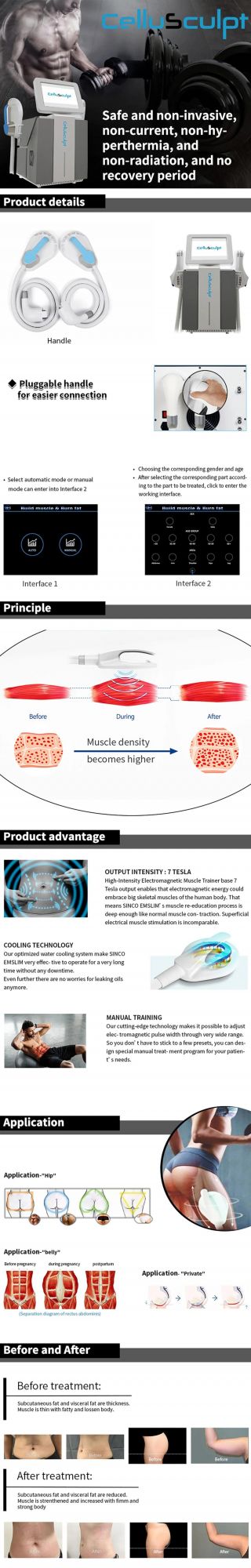 New Arrival 4 Heads Body Muscle Bodysculpting Electromagnetic Muscles Stimulate Body Sculpting Machine with Free Logo Free DHL Ship