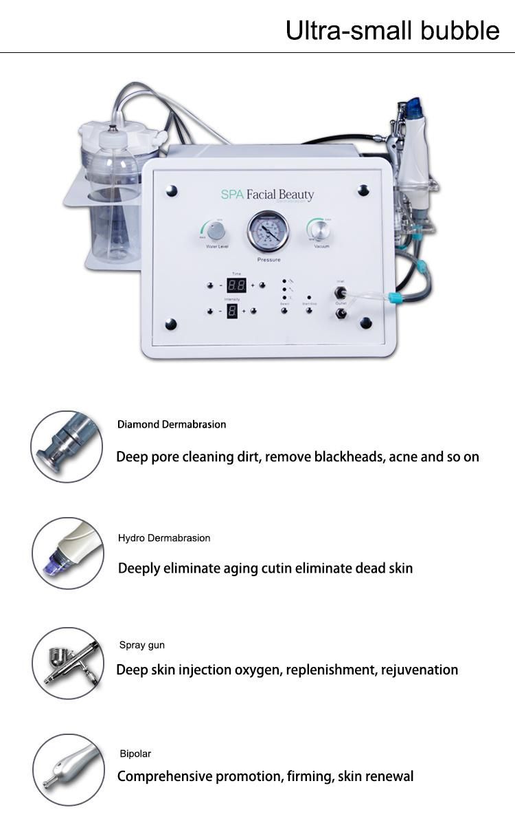 Newest Hydro Dermabrasion Facial Peel Machine with Oxygen Therapy Skin Whiten Bio Therapy Salon Equipment