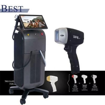 3 Wavelengths Permanent 808nm Diode Laser Hair Removal Machine