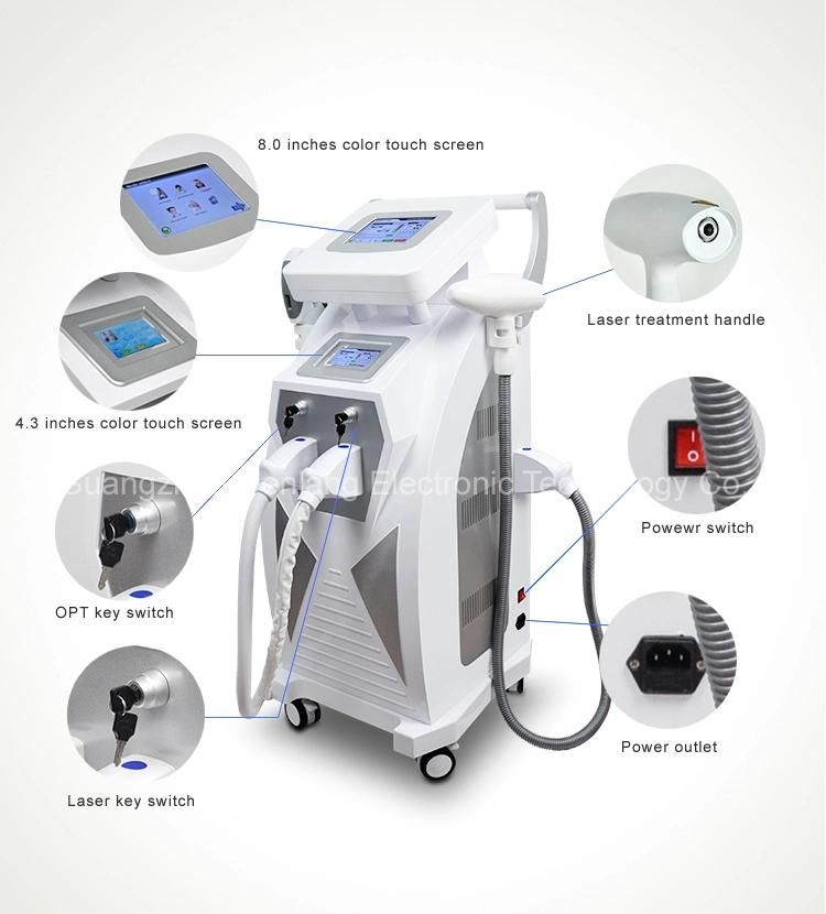 4 in 1 Shr Elight IPL Opt RF ND YAG Laser Hair Removal Multifunctional Beauty Machine