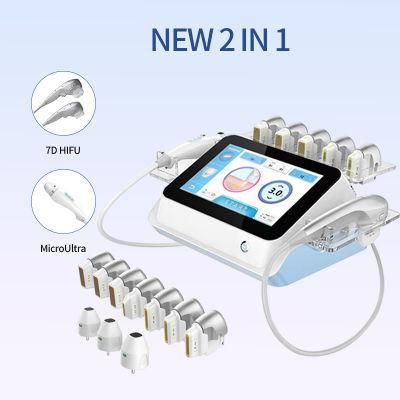 Newest! 2 In1 Hifu&Microultra Skin Lfting Wrinklr Removal Machine Factory Price