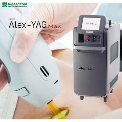 Sincoheren High Version 3760W Alex Laser 755 1064nm for Hair Removal Pigmented Lesions Gentle Alex-YAG-Max Laser Machine