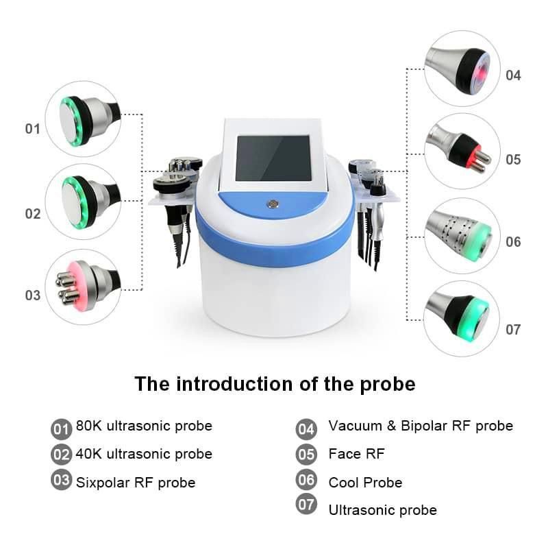 80K 7 in 1 RF vacuum Slimming Ultrasonic 80K Cavitation Machine/ Cavitation 80K