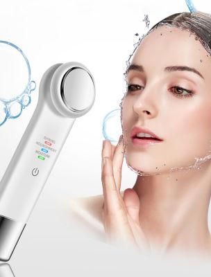 Multifunctional Ultrasonic Heating Face Massager Galvanic Ion Beauty Facial Instrument