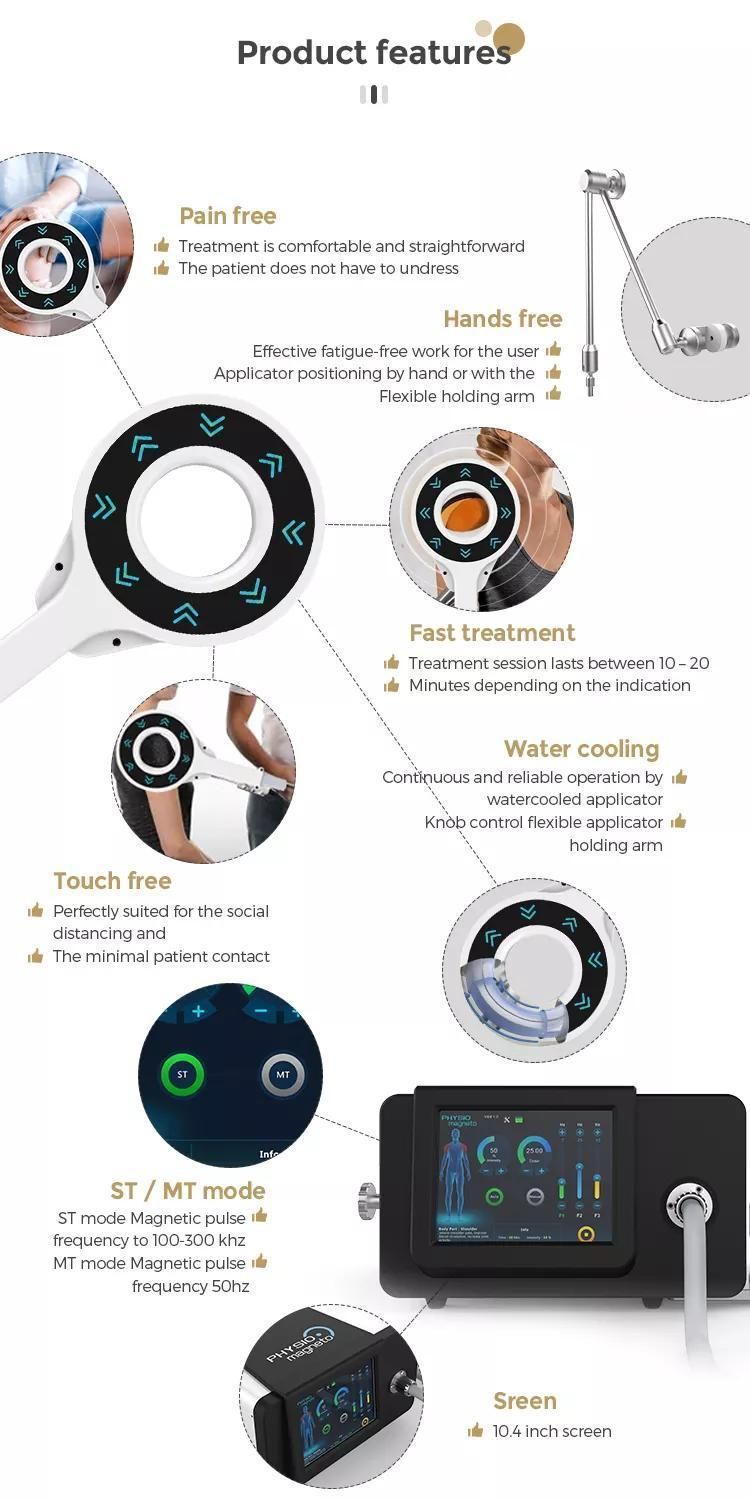 Painless Non-Invasive Shock Wave Supplement Emtt Extracorporeal Magnetic Transduction Magneto Therapy