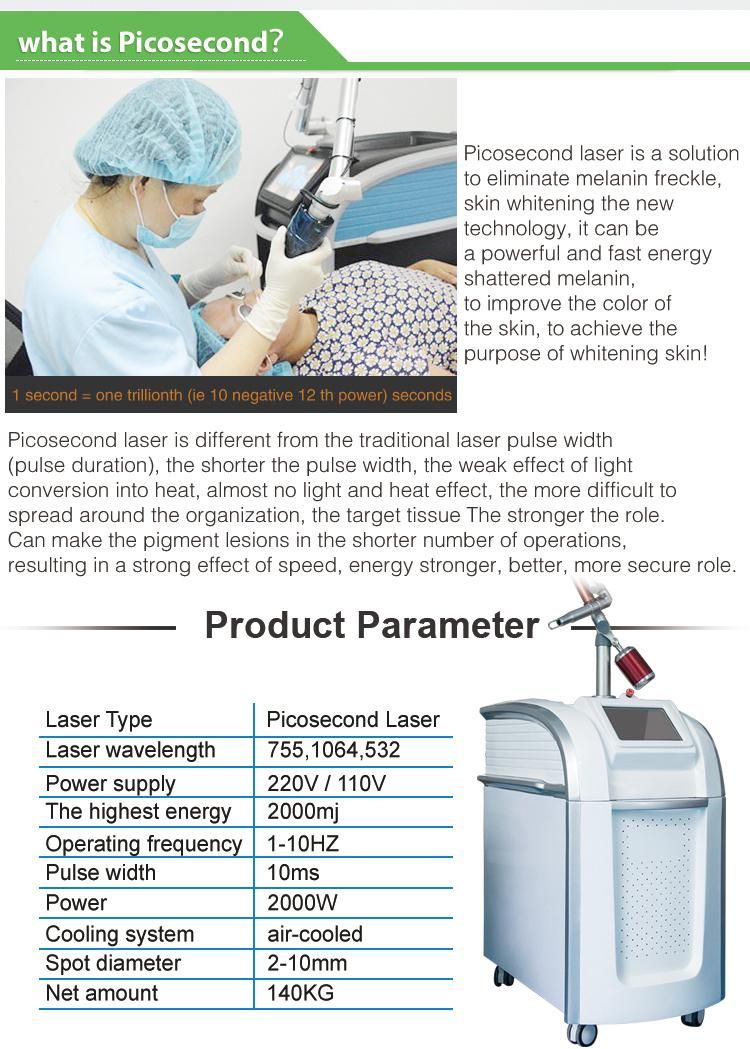 Renlang Vertical Pigmentation Removal Picosecond Laser Tattoo Removal Machine