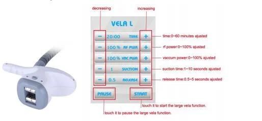 New Product Vacuum RF Rolling Vela Shape Cellulite Roller Massage Fat Removal Massage Slimming Machine