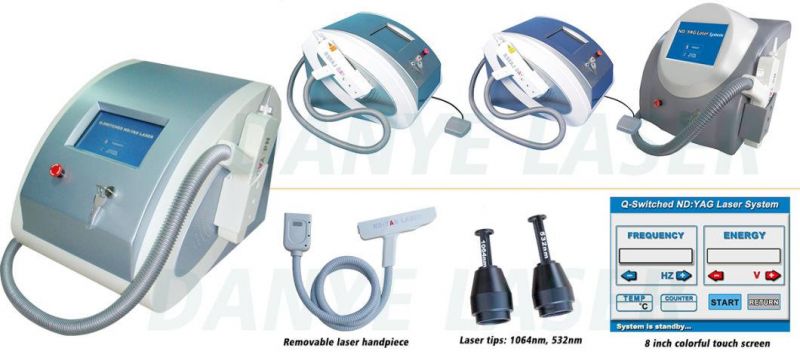 Stable and Competitive Portable Mini Q Switch YAG Laser Tattoo Removal /Age Spots Removal Machine