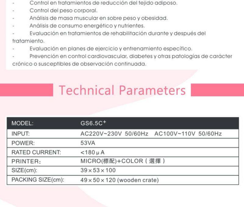 Professional Body Fat Percentage Analyzer with ODM/OEM (GS6.5C+)