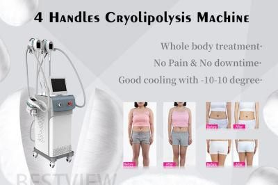 4-Handles Cryolipolysis Body Slimming Machine Fat Reduction Medical Beauty Equipment