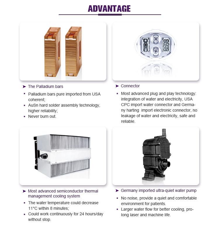 Nice Quality 808nm Diode Laser Portable Beauty Machine with Plug and Play Handpiece Connector