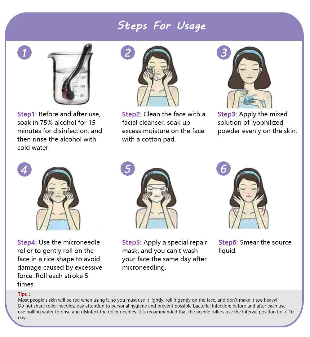 Face Massage 6 in 1 Derma Roller for Reduce Wrinkles
