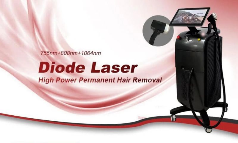 One Handle 755nm+ 808nm+1064nm Three Wavelengths in One Permanent Hair Removal Diode Laser Machine