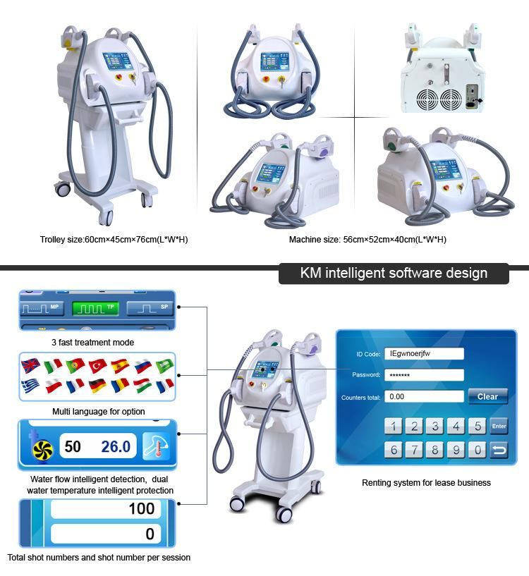 Km Opt System Fast Hair Removal/Skin Rejuvenation Elight Shr