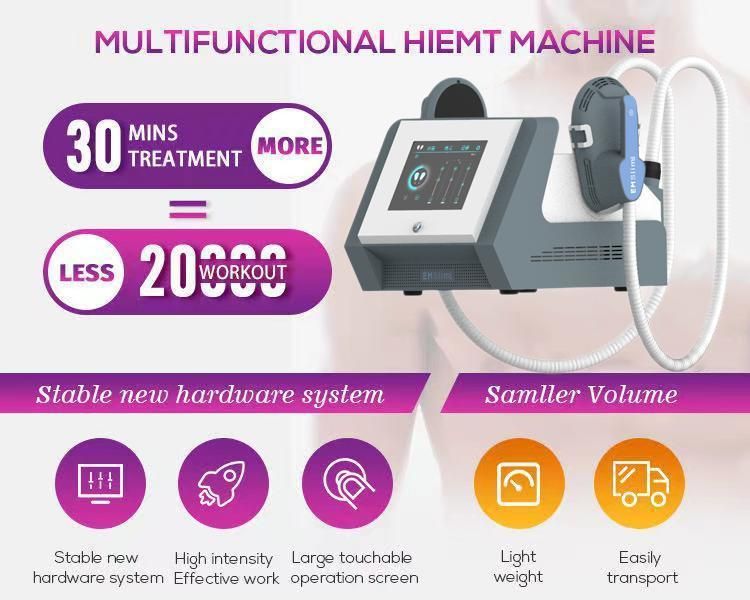Hi-EMT+RF Portable 2handles Emslim Neo EMS Muscle Stimulator Machine Builds Muscle and Burns Fat