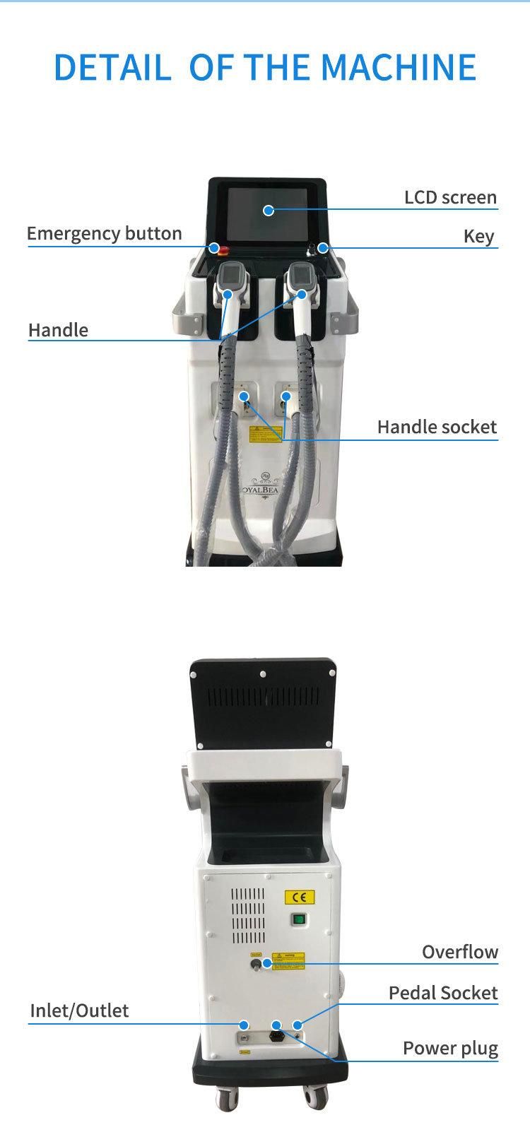 New Upgraded CE Approved Vertical Diode Laser 808nm for Hair Removal and Depilation