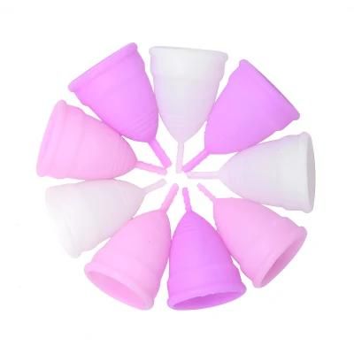 Factory Wholesale Price Medical Silicone Menstrual Cup Safety Feminine OEM Feminine Period Medical Silicone Soft Reusable Packaging Cup