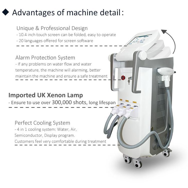 IPL RF ND YAG Laser 3 in 1 Multifunction / E-Light IPL RF+Opt Shr ND YAG Laser Hair Tattoo Removal Machine Beauty Machine