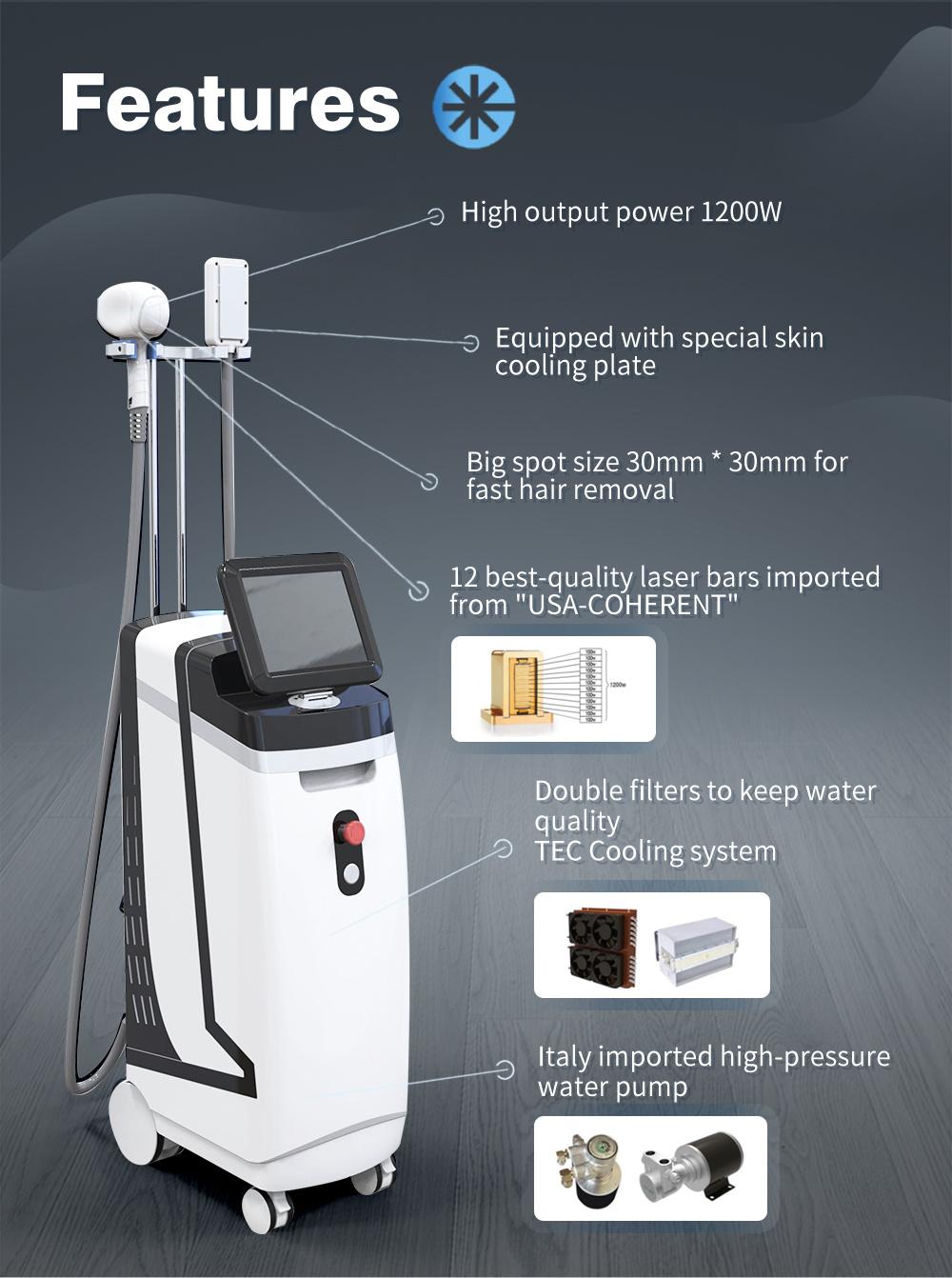 30mm*30mm Big Spot Size Diode Laser Hair Removal Machine