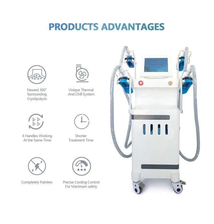Cryolipolysis 4 Handles Crioterapia Machine Double Chin Removal Treatment